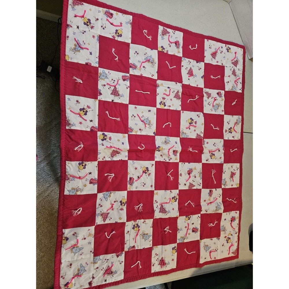 Quilt Hot Pink And White Fairy Princess Baby Crib Lap Doll Blanket Baby Quilt